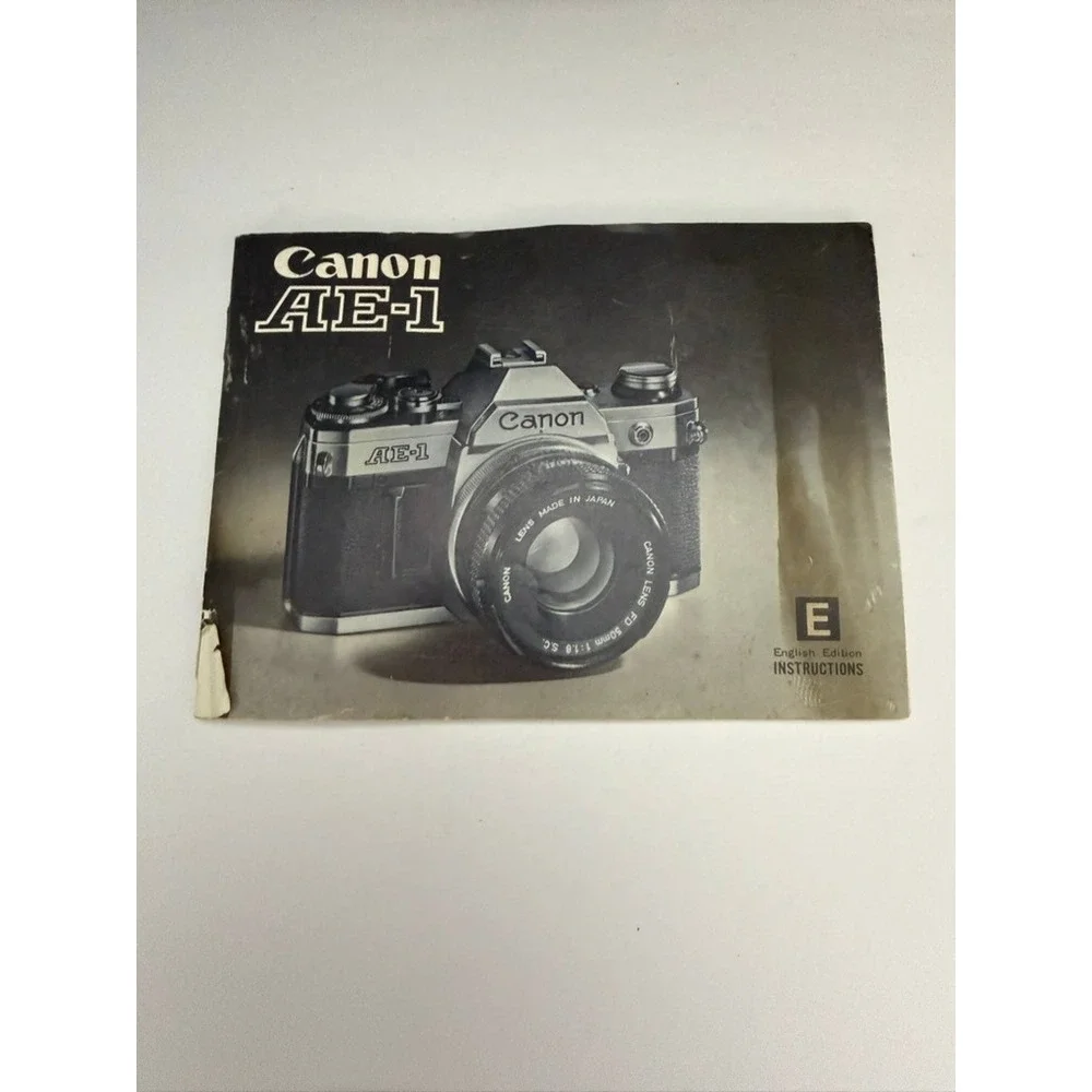 Canon AE-1 Instruction Manual English Edition Vintage 35mm SLR Camera Guide